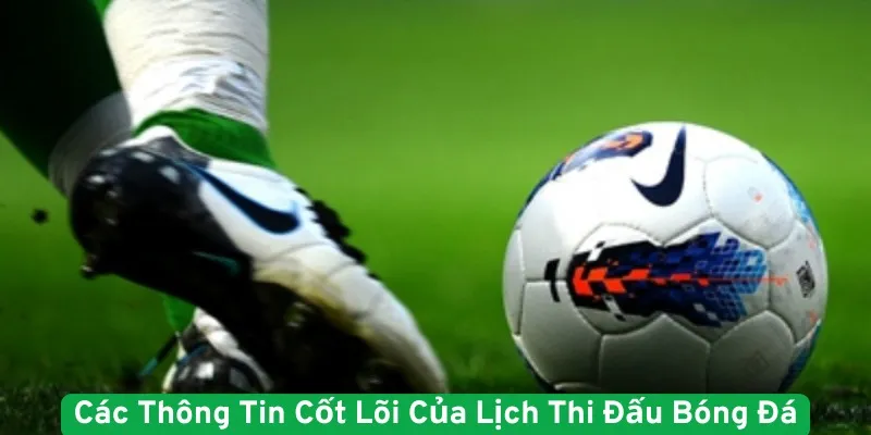 Các thông tin cốt lõi của lịch thi đấu