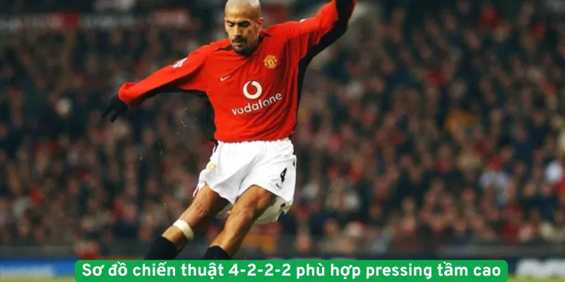 Sơ đồ chiến thuật 4-2-2-2 phù hợp pressing tầm cao